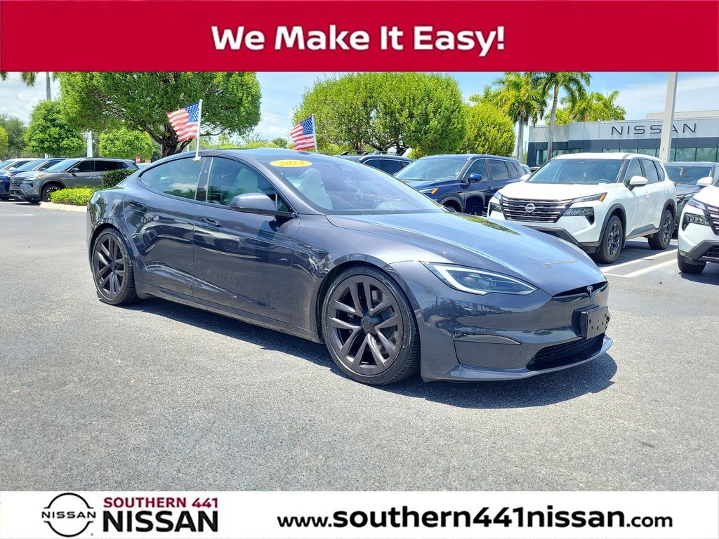 Gray 2024 Tesla Model S AWD Sedan All-Wheel Drive 1-Speed Automatic