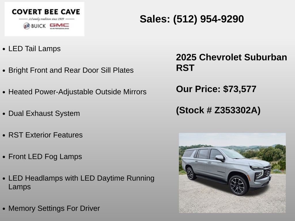 Used Car 2025 Chevrolet Suburban  Rst For Sale Under $80,000 In Austin, Texas