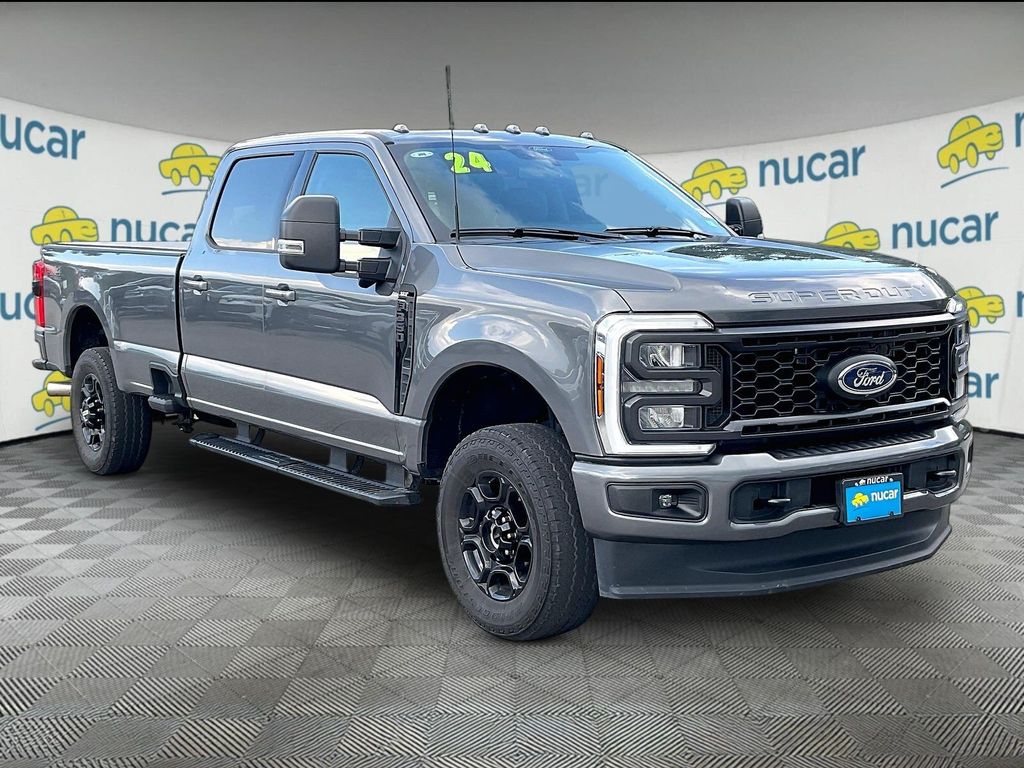 Gray 2024 Ford F-350 Super Duty Pickup Truck Four-Wheel Drive Automatic