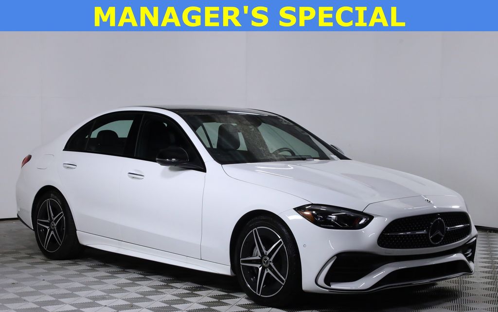 Polar White 2025 Mercedes-Benz C-Class C 300 4MATIC Sedan All-Wheel Drive 9-Speed Automatic