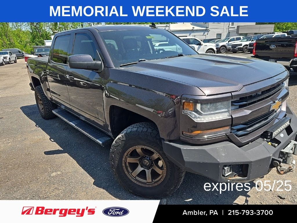 Gray (Tungsten Metallic) 2016 Chevrolet Silverado 1500 LT Crew Cab 4WD Pickup Truck Four-Wheel Drive 6-Speed Automatic Overdrive