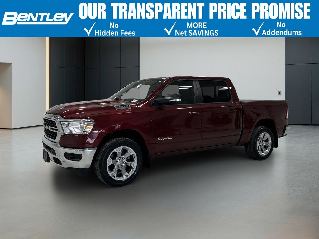 Delmonico Red Pearlcoat 2022 RAM 1500 Big Horn Crew Cab 4WD Pickup Truck Four-Wheel Drive 8-Speed Automatic