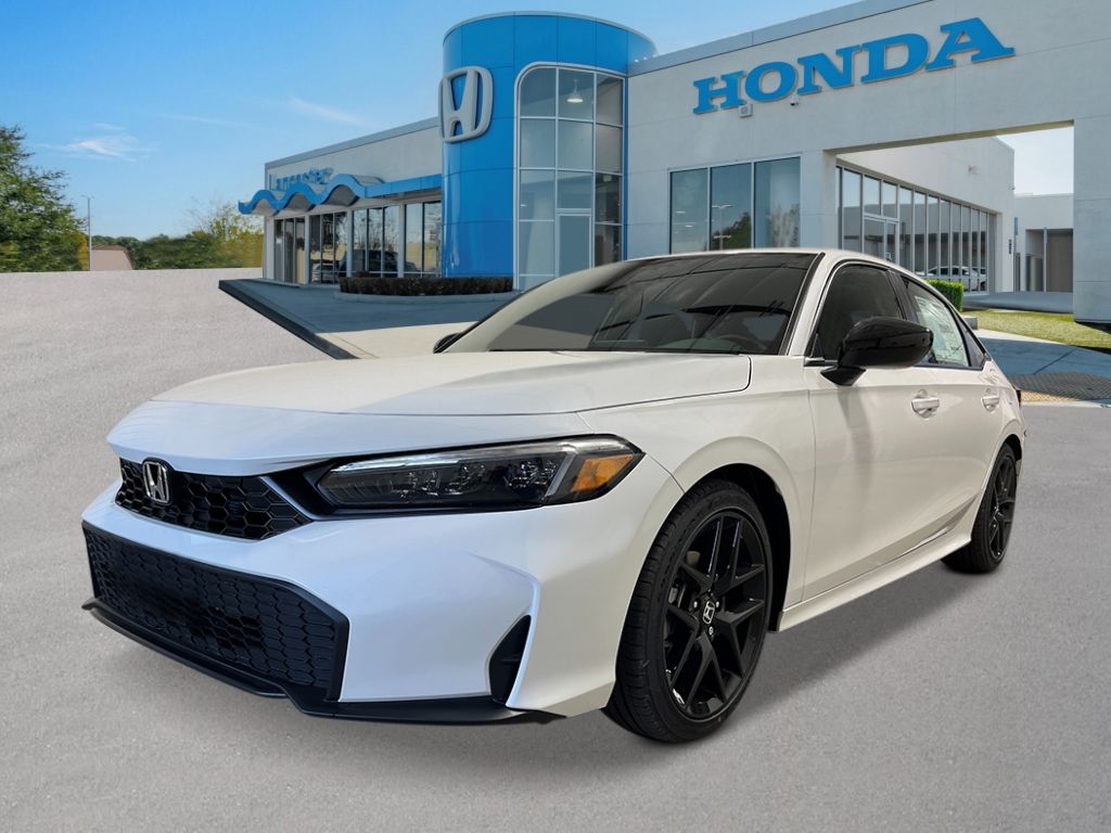 Gray (Platinum) 2026 Honda Civic Sport FWD Sedan Front-Wheel Drive Continuously Variable Transmission