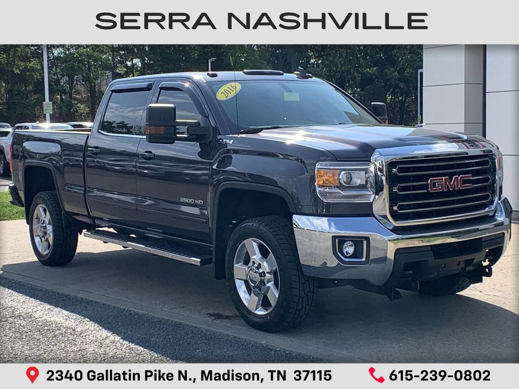 Gray (Iridium Metallic) 2016 GMC Sierra 2500HD Pickup Truck Four-Wheel Drive 6-Speed Automatic Overdrive