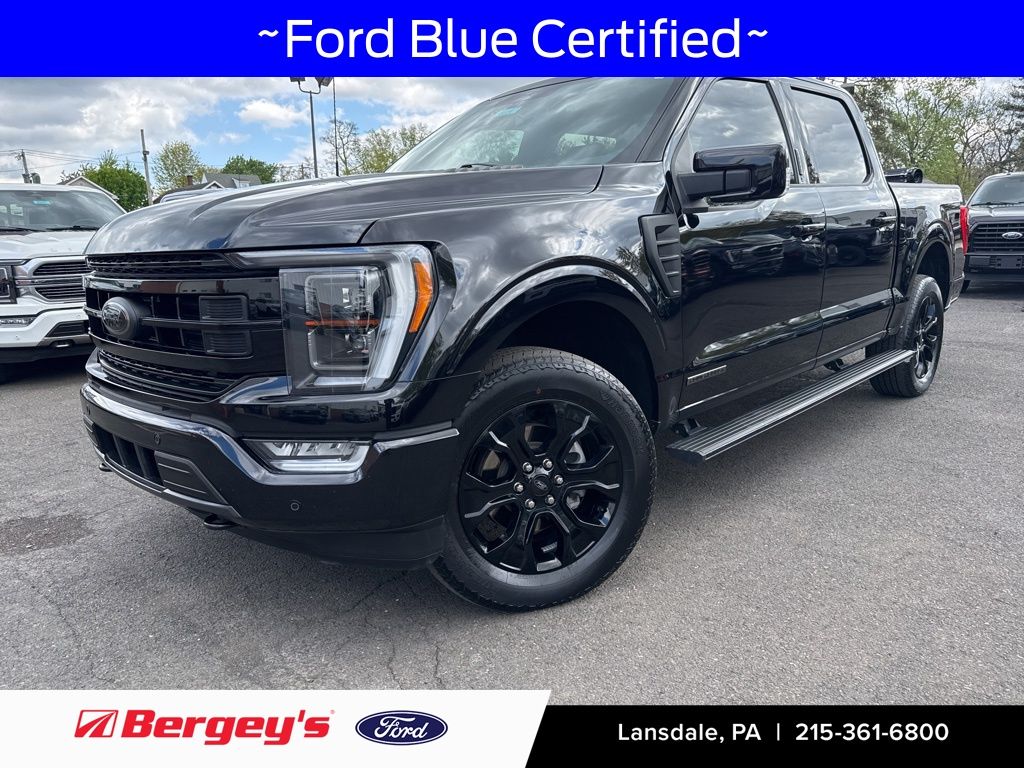 Black Metallic 2023 Ford F-150 Lariat SuperCrew 4WD Pickup Truck Four-Wheel Drive Automatic