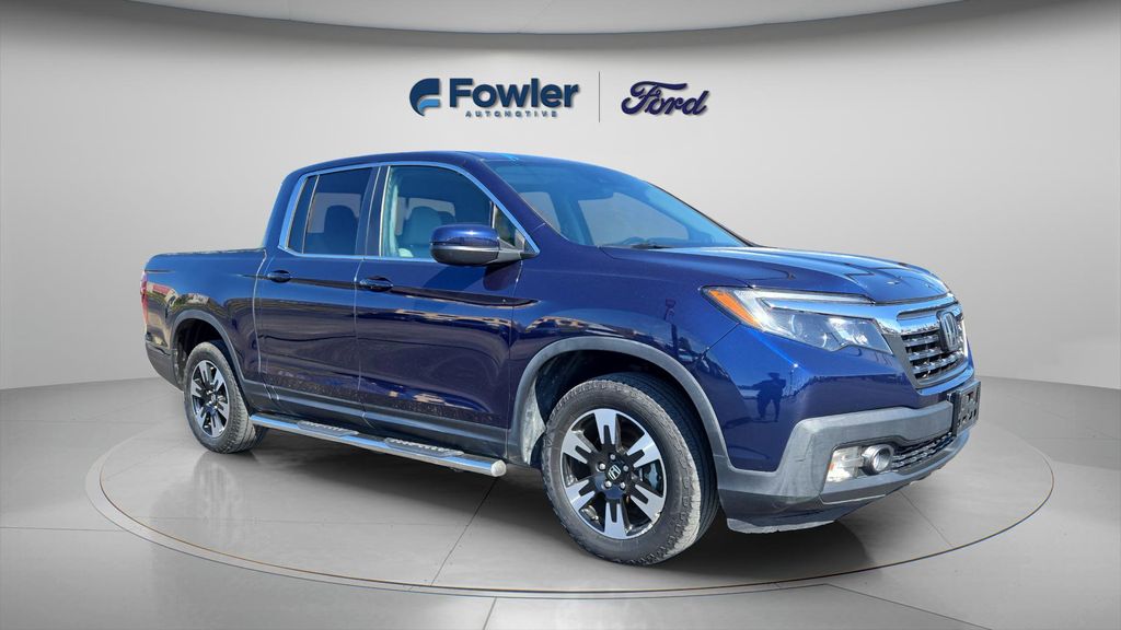 Blue 2020 Honda Ridgeline RTL AWD Pickup Truck All-Wheel Drive 9-Speed Automatic
