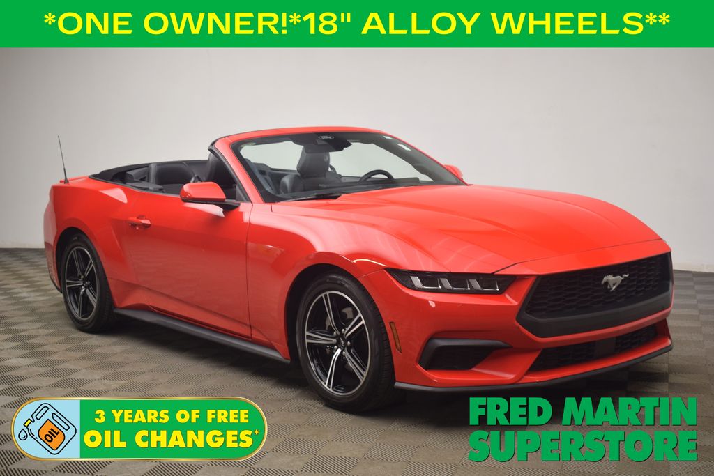 Race Red 2024 Ford Mustang EcoBoost Premium Convertible RWD Convertible Rear-Wheel Drive Automatic