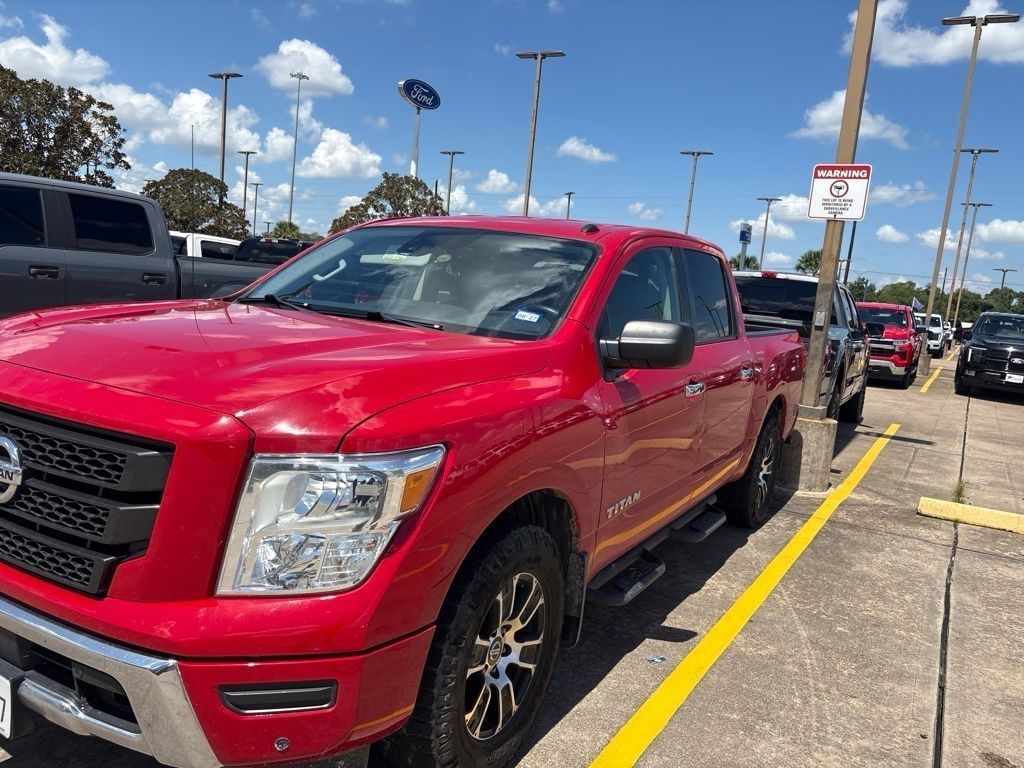 Red Alert 2021 Nissan Titan Pickup Truck 4X2 9-Speed Automatic