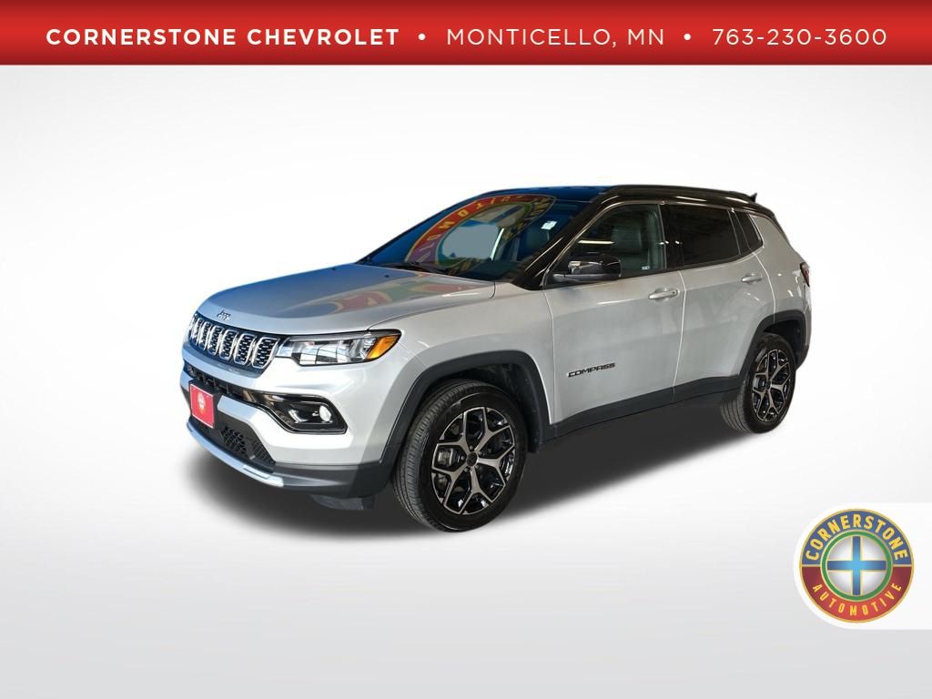 Silver Zynith Metallic Clearcoat 2025 Jeep Compass Limited 4WD SUV / Crossover Four-Wheel Drive 8-Speed Automatic