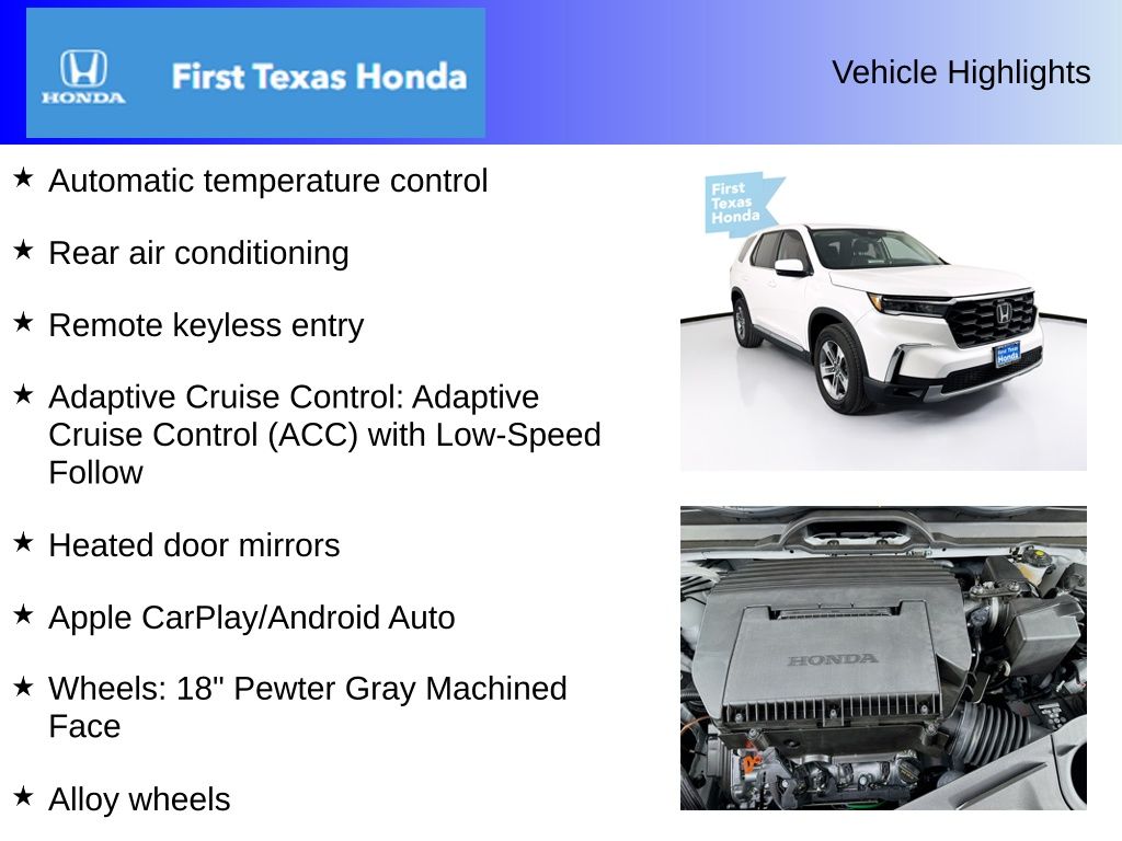 Used Car 2025 Honda Pilot  Ex-l For Sale Under $40,000 In Austin, Texas