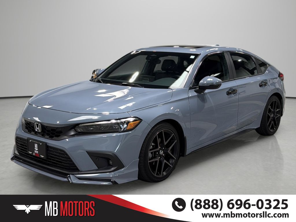 Gray 2024 Honda Civic Hatchback Sport Touring FWD Hatchback Front-Wheel Drive Continuously Variable Transmission