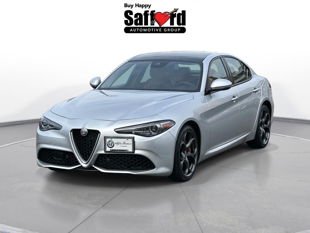 Silverstone Gray 2019 Alfa Romeo Giulia Ti Sport AWD Sedan All-Wheel Drive 8-Speed Automatic
