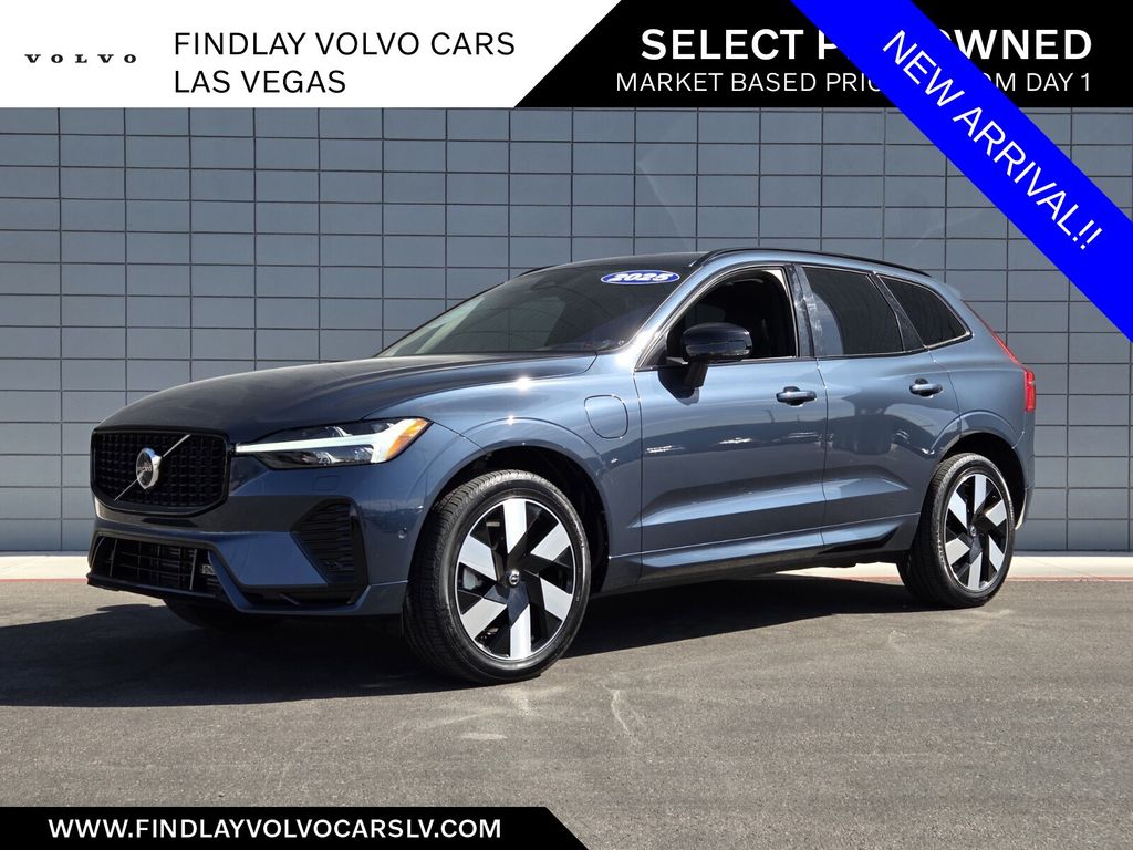 Denim Blue Metallic 2025 Volvo XC60 Recharge T8 Plus Dark Theme eAWD SUV / Crossover All-Wheel Drive Automatic