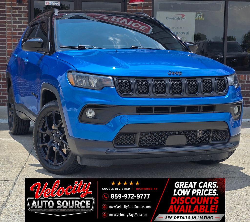 Laser Blue Pearlcoat 2023 Jeep Compass SUV / Crossover Four-Wheel Drive 8-Speed Automatic