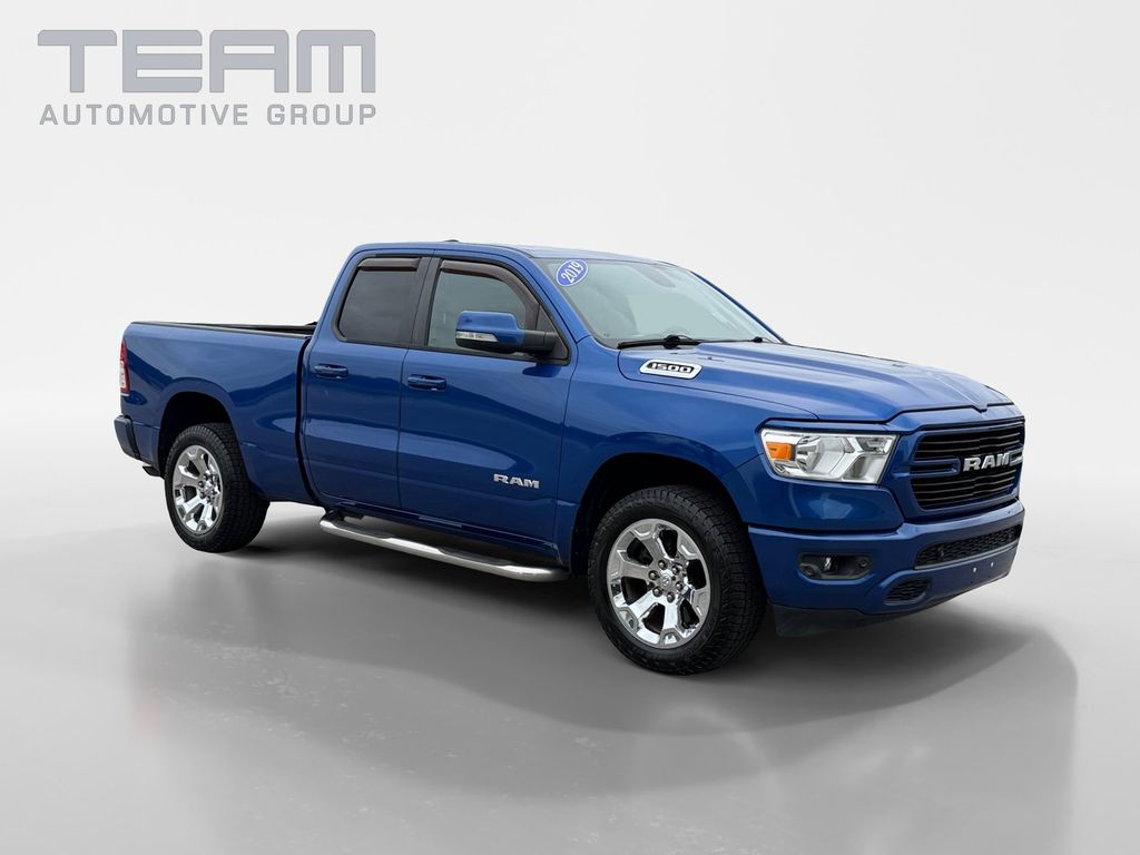 Blue Streak Pearlcoat 2019 RAM 1500 Big Horn Quad Cab 4WD Pickup Truck Four-Wheel Drive 8-Speed Automatic