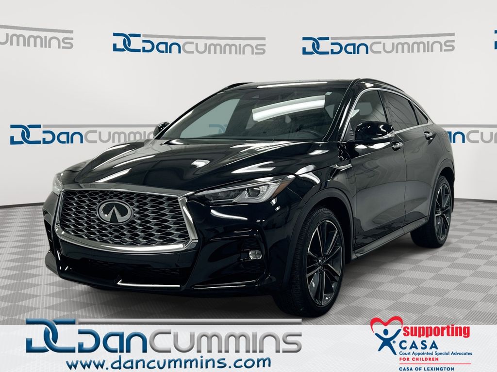 Black Obsidian 2025 INFINITI QX55 SUV / Crossover All-Wheel Drive Continuously Variable Transmission