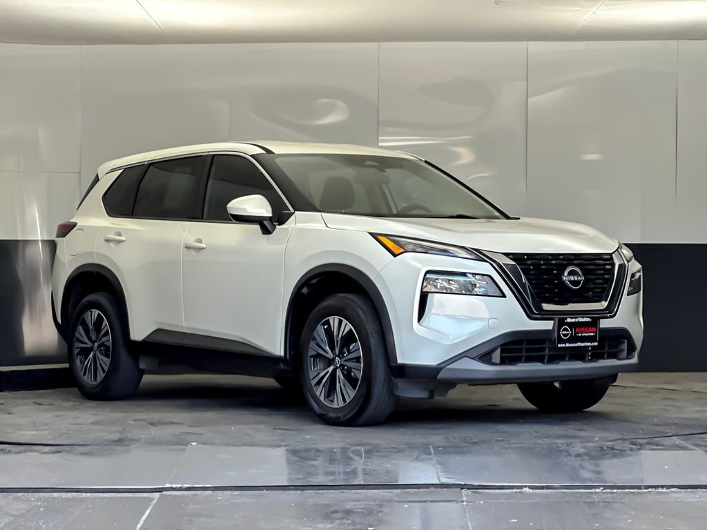 Pearl White Tricoat 2023 Nissan Rogue SUV / Crossover Front-Wheel Drive Continuously Variable Transmission