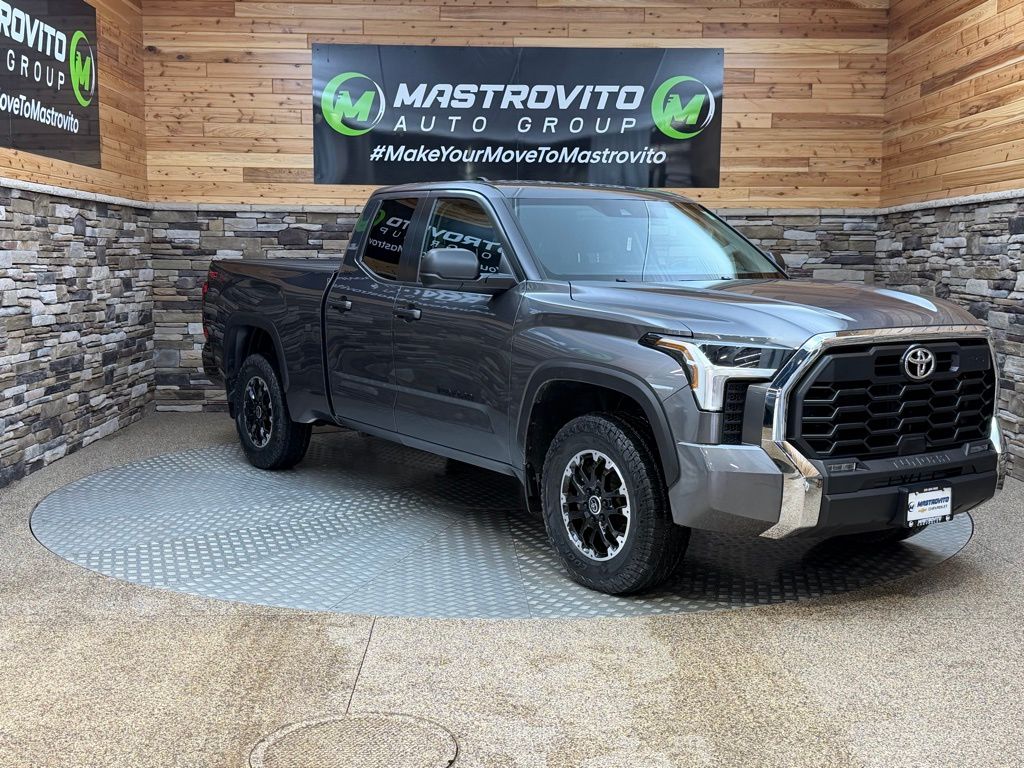 Magnetic Gray Metallic 2024 Toyota Tundra SR5 Double Cab 4WD Pickup Truck Four-Wheel Drive Automatic