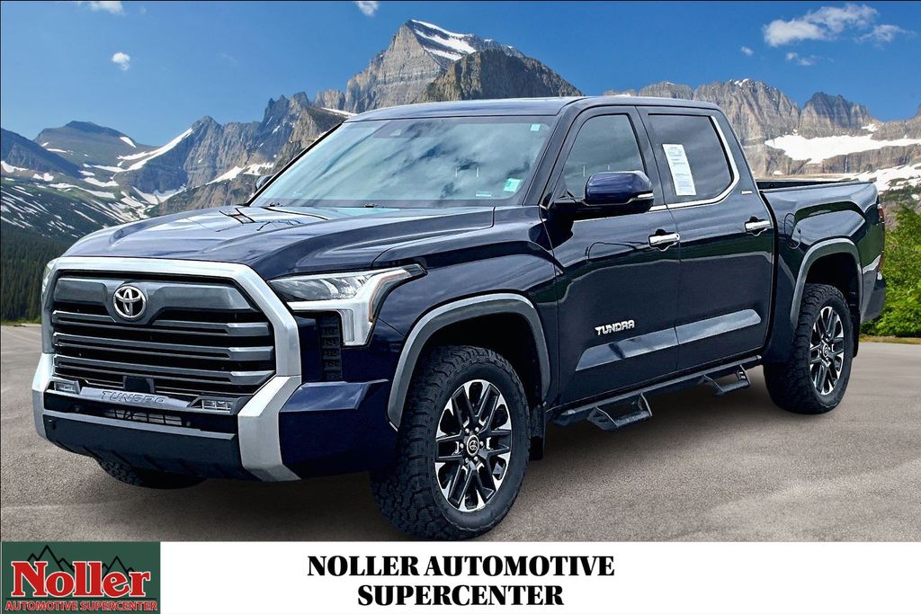 Blue 2023 Toyota Tundra Pickup Truck Four-Wheel Drive Automatic