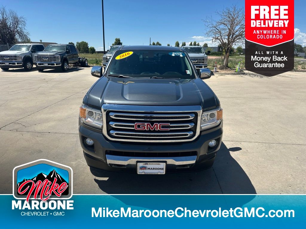 Cyber Gray Metallic 2016 GMC Canyon Pickup Truck Four-Wheel Drive 6-Speed Automatic