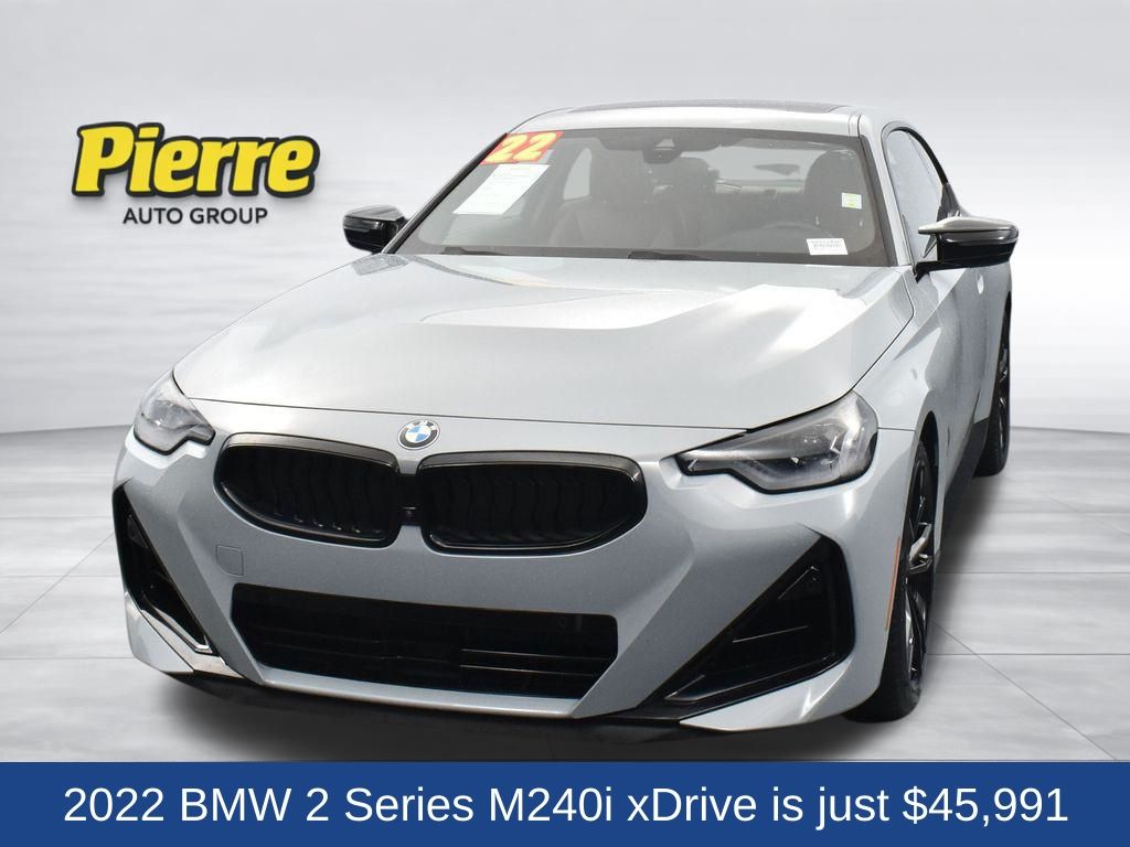 Gray Metallic 2022 BMW 2 Series M240i xDrive Coupe AWD Coupe All-Wheel Drive 8-Speed Automatic