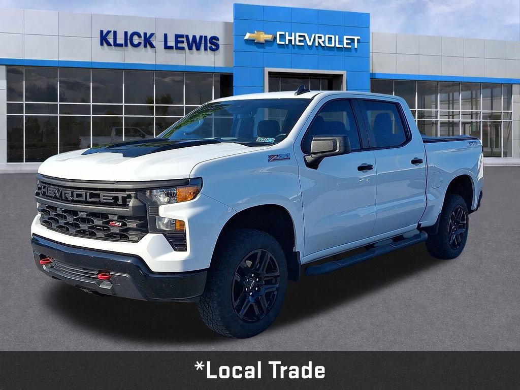 2022 Chevrolet Silverado 1500 Custom Trail Boss White at Carlisle Cadillac Buick GMC