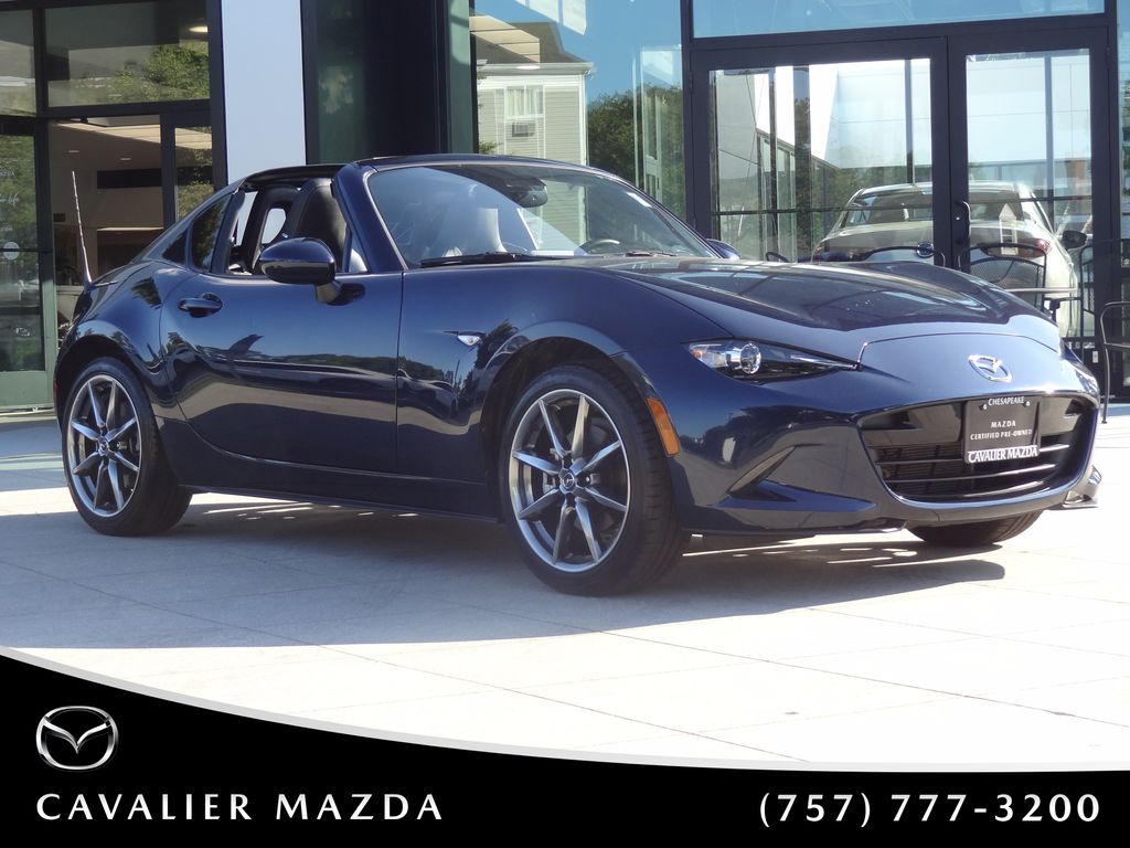 Deep Crystal Blue Mica 2021 Mazda MX-5 Miata RF Grand Touring RWD Convertible Rear-Wheel Drive 6-Speed Automatic