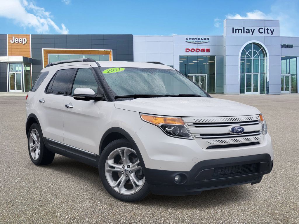 White Platinum Clearcoat Metallic 2011 Ford Explorer SUV / Crossover Front-Wheel Drive 6-Speed Automatic