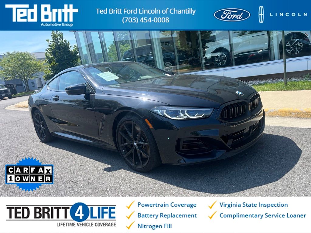 Black Sapphire Metallic 2025 BMW 8 Series Coupe All-Wheel Drive 8-Speed Automatic