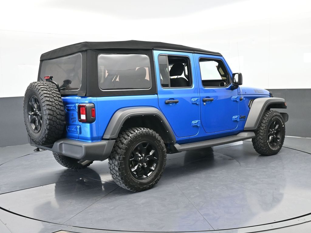 Used 2022 Hydro Blue Pearl Coat Jeep Unlimited Willys image 6