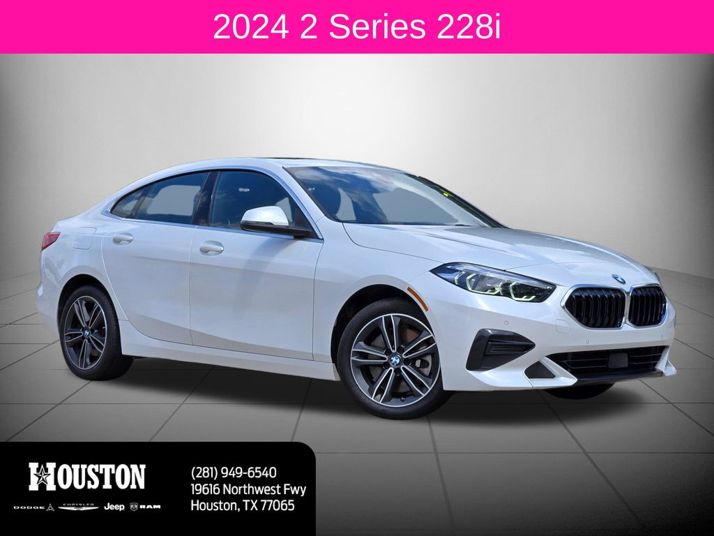 White Metallic 2024 BMW 2 Series Sedan Front-Wheel Drive 8-Speed Automatic