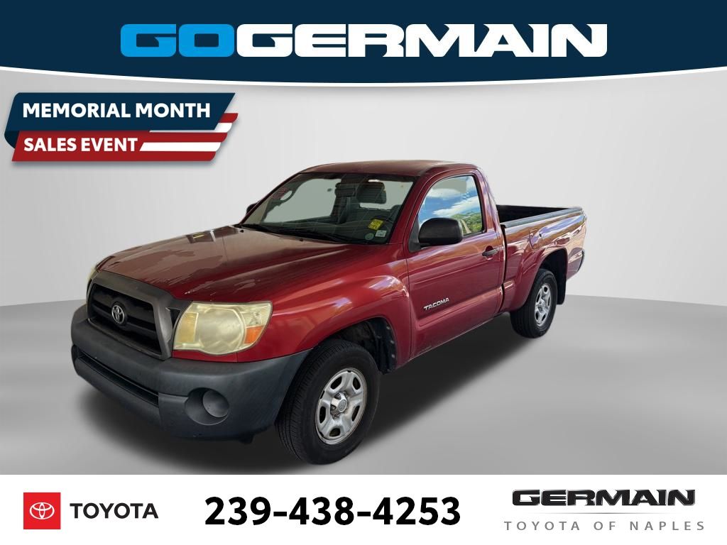 Red 2005 Toyota Tacoma Pickup Truck 4-Speed Automatic Overdrive