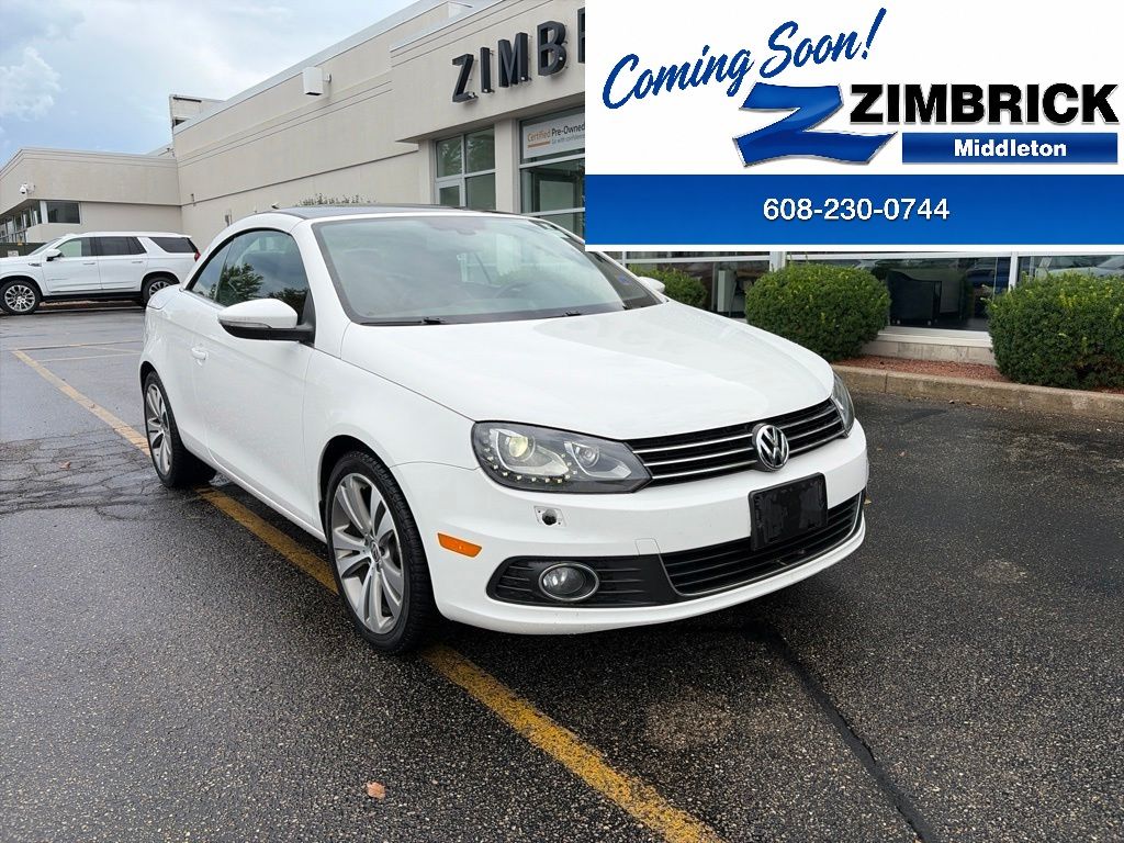 White 2013 Volkswagen Eos Convertible Front-Wheel Drive 6-Speed Dual Clutch