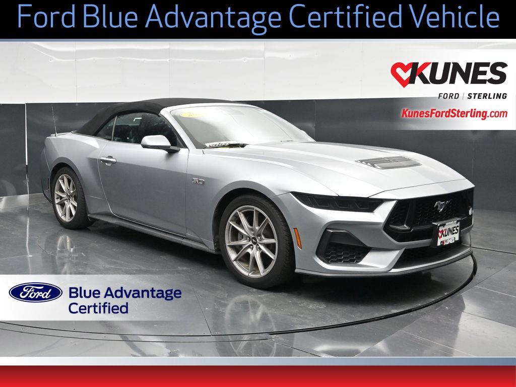 Iconic Silver Metallic 2025 Ford Mustang Convertible Rear-Wheel Drive Automatic