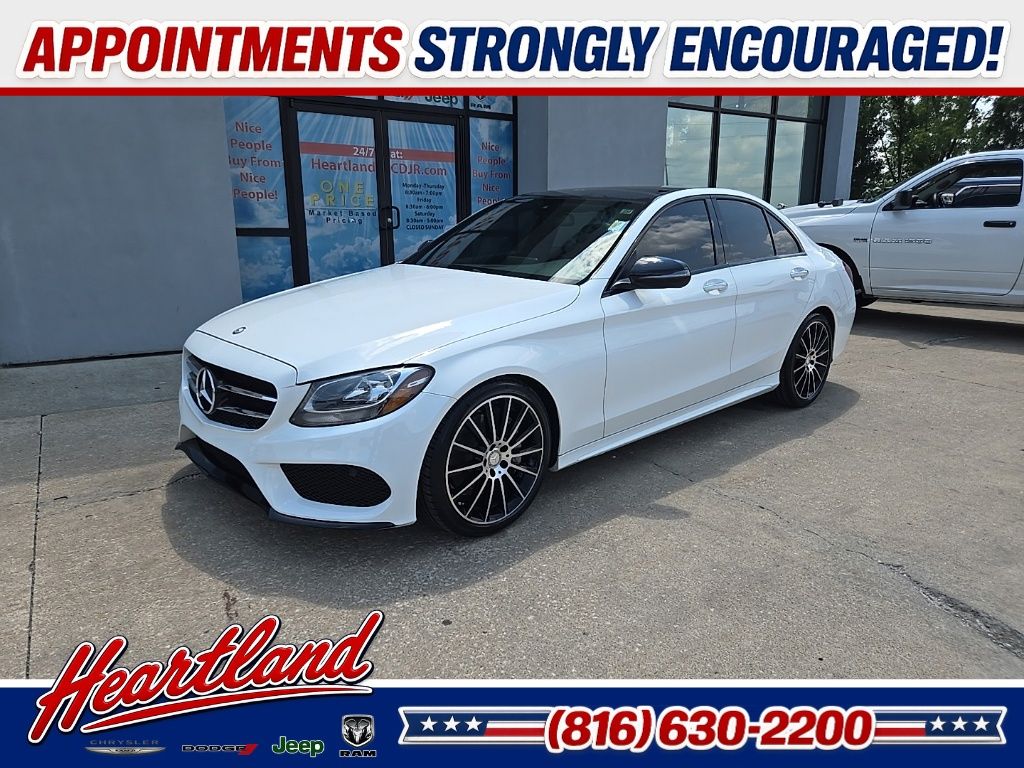 Diamond White Metallic 2016 Mercedes-Benz C-Class Sedan Rear-Wheel Drive 7-Speed Automatic