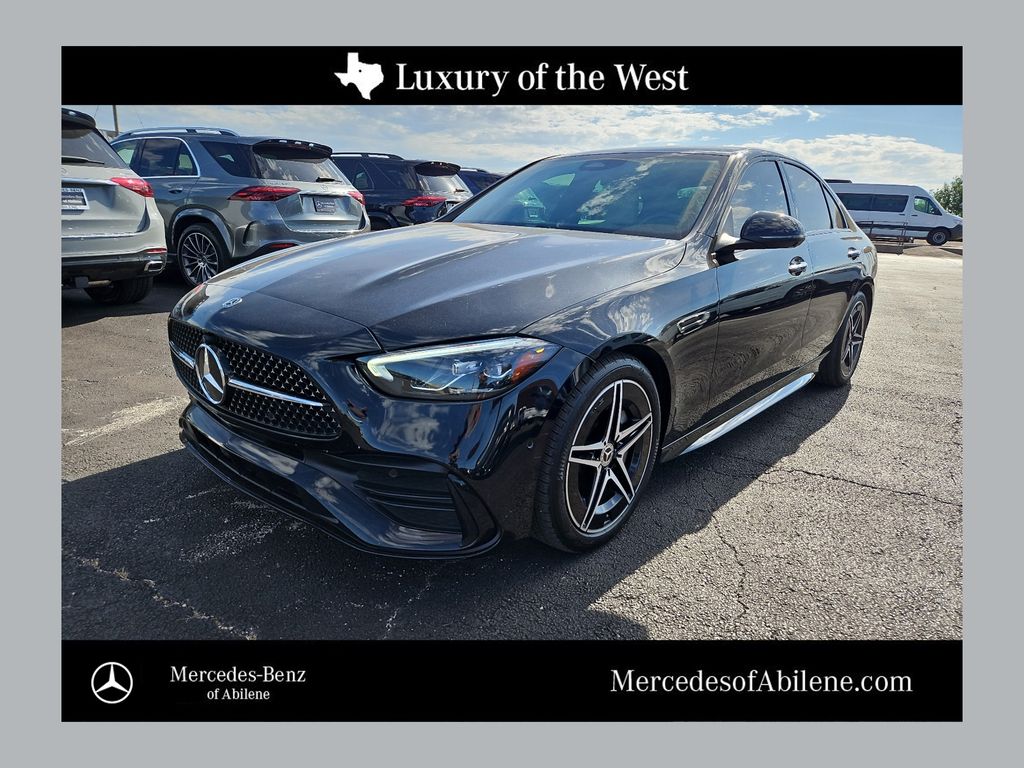 Black 2022 Mercedes-Benz C-Class C 300 Sedan RWD Sedan Rear-Wheel Drive 9-Speed Automatic