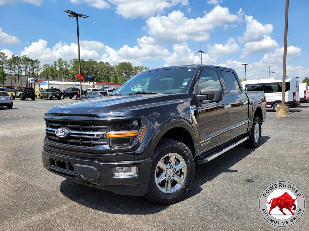 Black Metallic 2024 Ford F-150 XLT SuperCrew 4WD Pickup Truck Four-Wheel Drive Automatic
