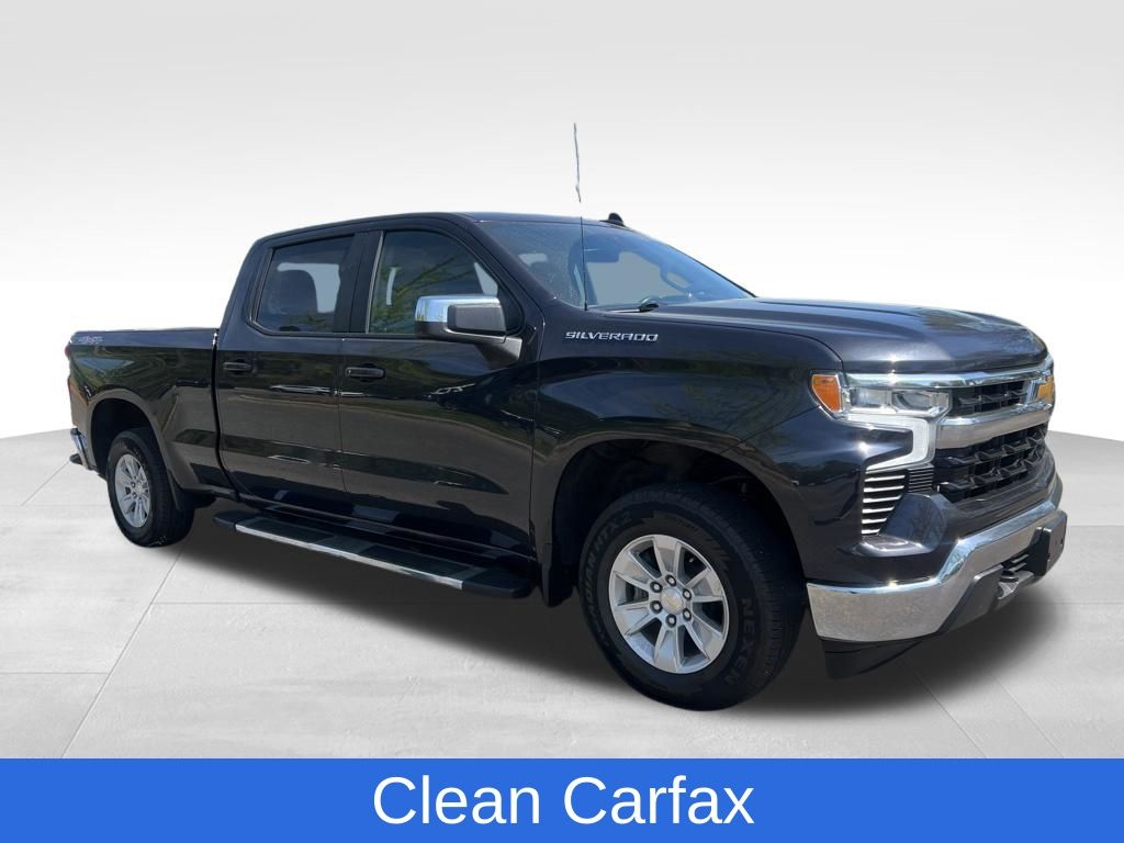 Dark Ash Metallic 2023 Chevrolet Silverado 1500 LT Crew Cab 4WD Pickup Truck Four-Wheel Drive 8-Speed Automatic