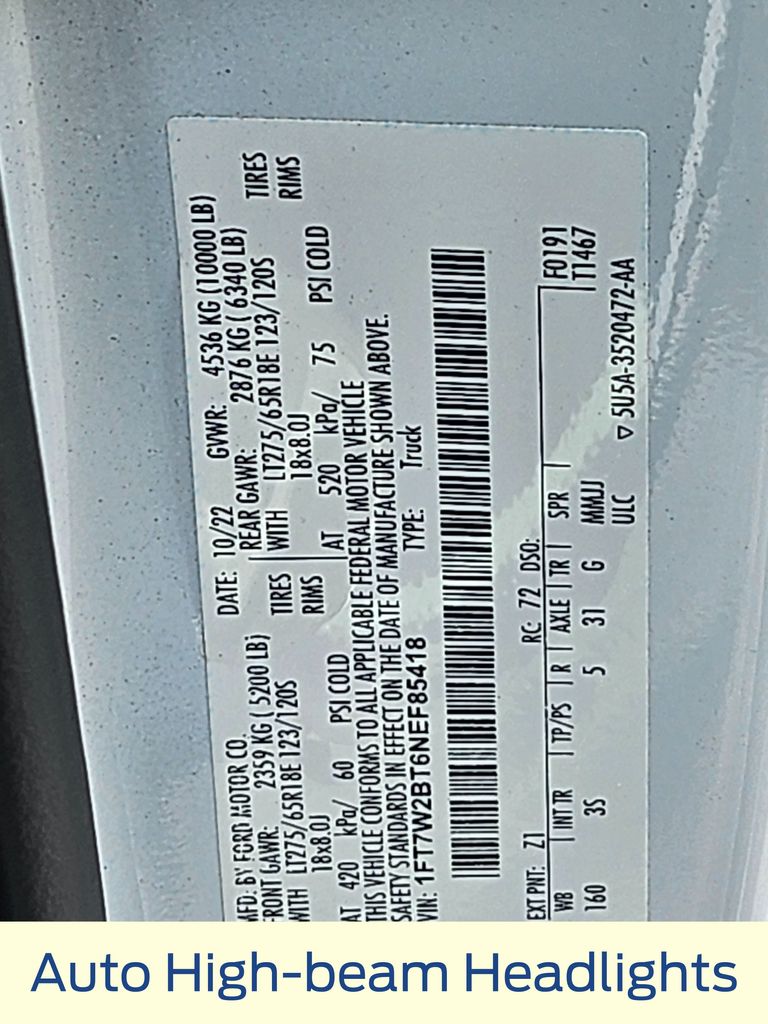 2022 Ford F-250SD XLT White at Walterboro Ford