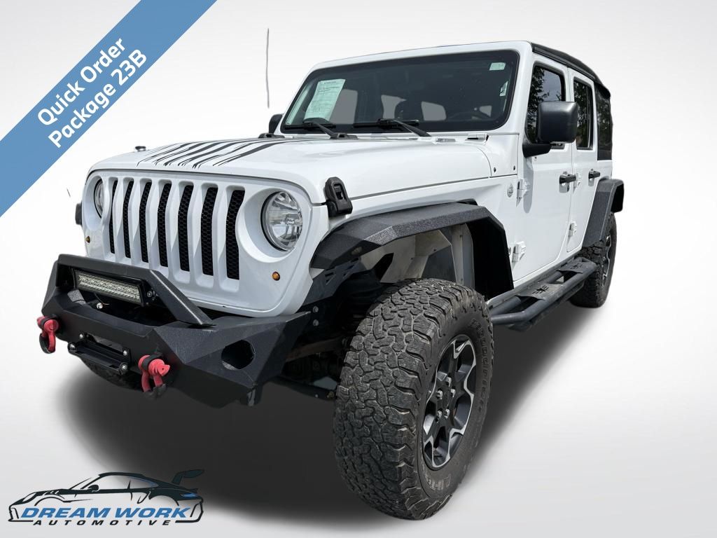 Bright White Clearcoat 2019 Jeep Wrangler Unlimited Sport 4WD SUV / Crossover Four-Wheel Drive 6-Speed Manual