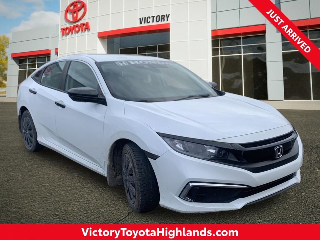 Platinum White 2020 Honda Civic LX Sedan FWD Sedan Front-Wheel Drive Continuously Variable Transmission