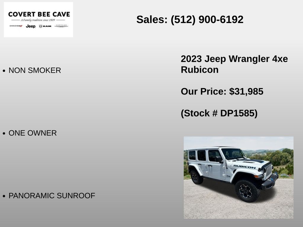 Used Car 2023 Jeep Wrangler  Rubicon 4xe For Sale Under $35,000 In Austin, Texas
