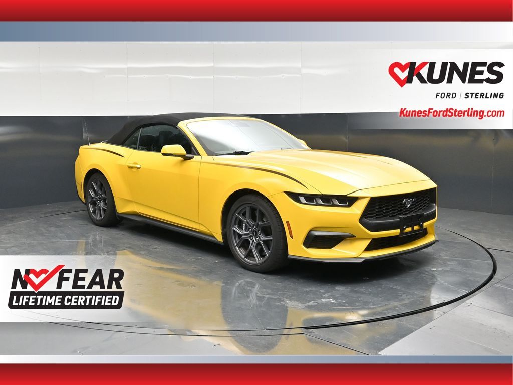 Yellow 2024 Ford Mustang EcoBoost Premium Convertible RWD Convertible Rear-Wheel Drive Automatic