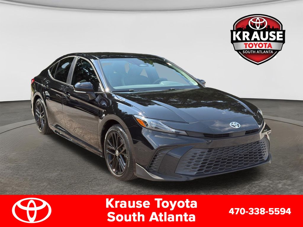 Midnight Black Metallic 2025 Toyota Camry Sedan Front-Wheel Drive Continuously Variable Transmission