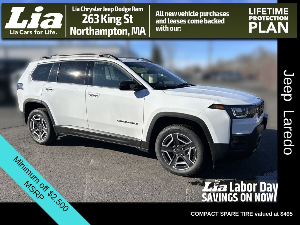 Bright White Clearcoat 2026 Jeep Cherokee SUV / Crossover Four-Wheel Drive Continuously Variable Transmission