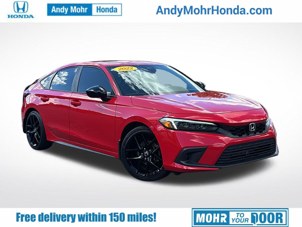 Rallye Red 2022 Honda Civic Hatchback Hatchback Front-Wheel Drive 6-Speed Manual