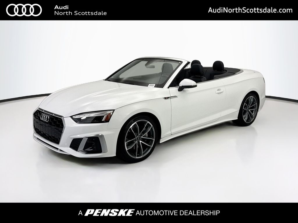 White / Black 2024 Audi A5 Convertible All-Wheel Drive 7-Speed Automatic