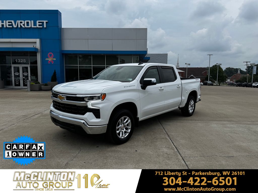 Summit White 2025 Chevrolet Silverado 1500 Pickup Truck Four-Wheel Drive Automatic