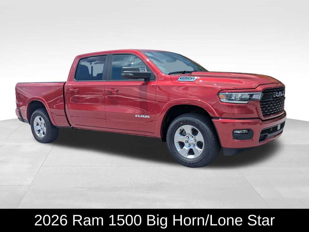 Molten Red 2026 RAM 1500 Big Horn Crew Cab RWD Pickup Truck 4X2 8-Speed Automatic