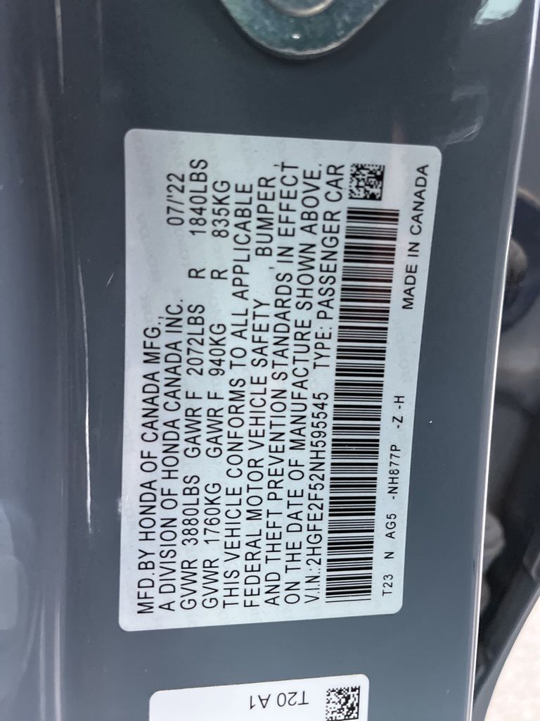2022 Honda Civic Sport 11